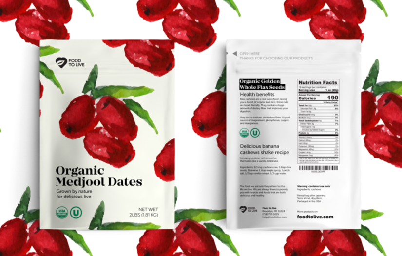 Design of packs Food to Live company screenshot 4